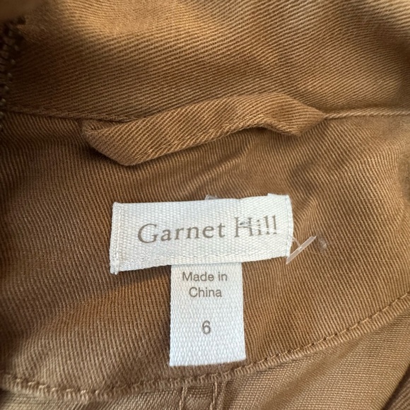 Garnet Hill Organic Cotton Tan Jacket Size 6 - Picture 3 of 7